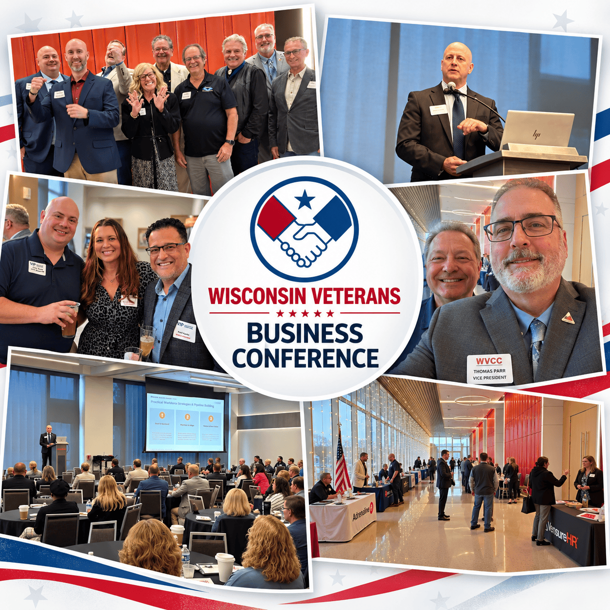 Collage of images from 2026 Wisconsin Veterans Business Conference